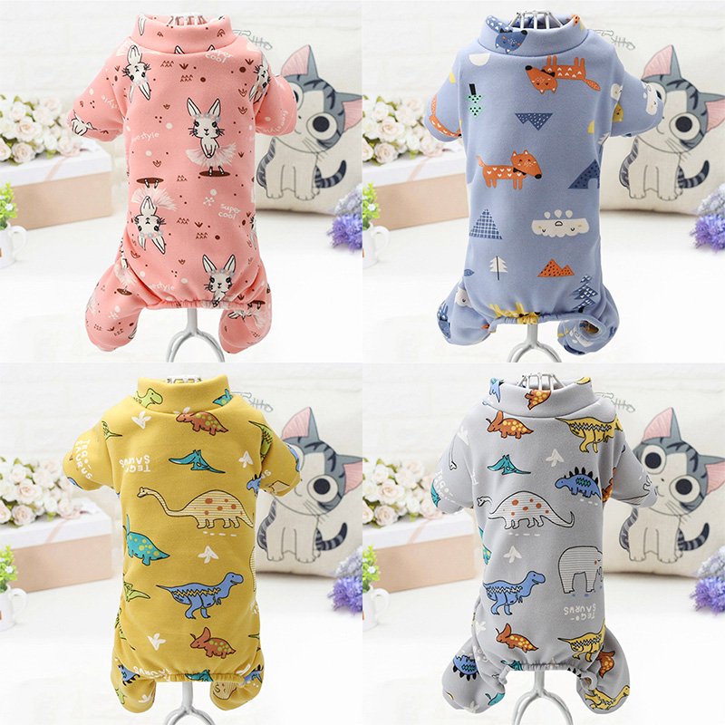 狗狗秋冬新款博美泰迪加绒四脚衣