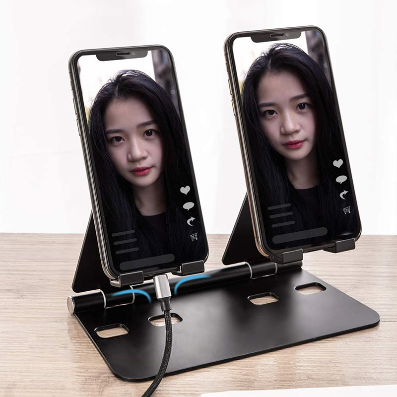 双机位直播可折叠手机支架通用型