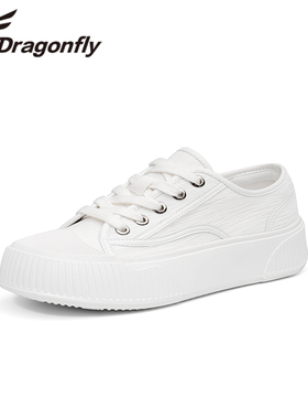 REDDRAGONFLY/红蜻蜓薄款透气百搭松糕厚底防滑学生板鞋WTB22436