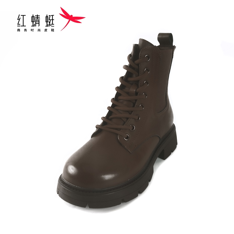 REDDRAGONFLY/红蜻蜓厚底增高户外防滑耐磨舒适马丁靴女C3201721