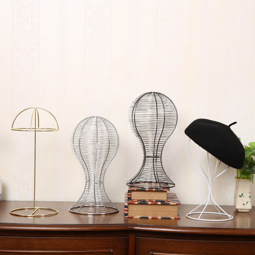 简欧铁艺帽子支架店铺落地陈列架