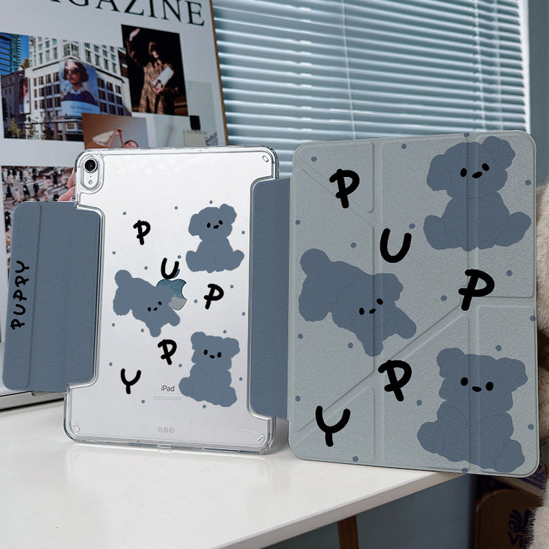 【搭扣x兼容笔套】适用苹果平板ipadair6保护套2024pro11/13寸透明matepad11.5s小狗ins风4少女5颜值mini壳10