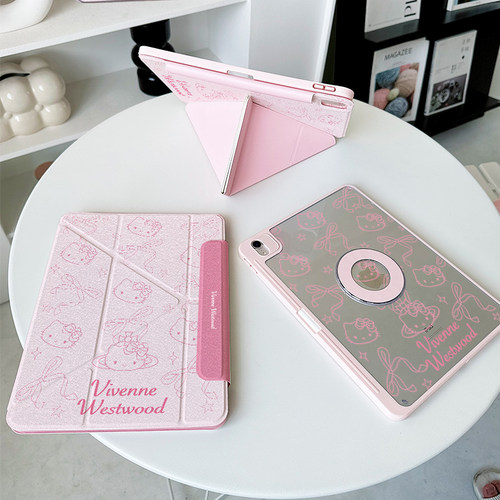 【3+Y折磁吸拆分】适用华为matepad13.2适用ipadair7保护套第11代pro11小米平板8带笔槽oppo5壳vivo4猫咪粉色