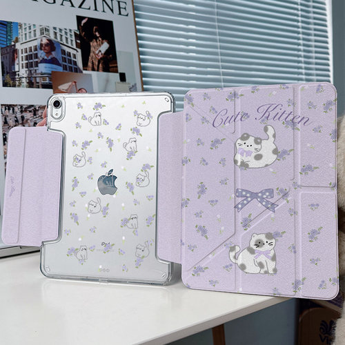 【3+y折搭扣x猫咪】2025ipadair7保护套华为matepad11.5s女生12.2第11代适用于小米平板8pro无笔槽12好看13壳