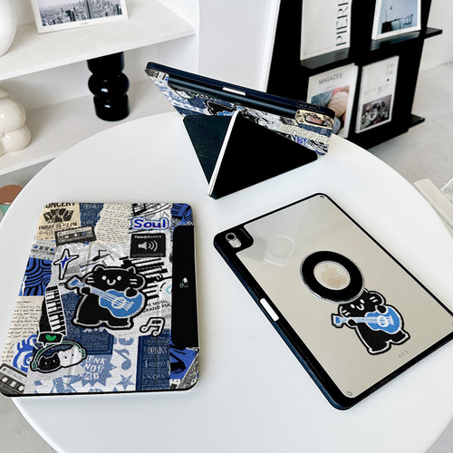 【3+Y折磁吸拆分】创意适用ipadair7保护套6苹果第11代oppo5猫咪vivo4带笔槽华为matepad11.5s壳小米平板8pro
