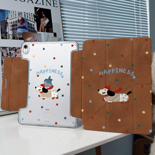 【3+Y折搭扣无笔槽】腊肠狗ipadair7保护套第11代13适用华为matepad12.2小米平板8pro壳oppo5vivo4卡通mini6