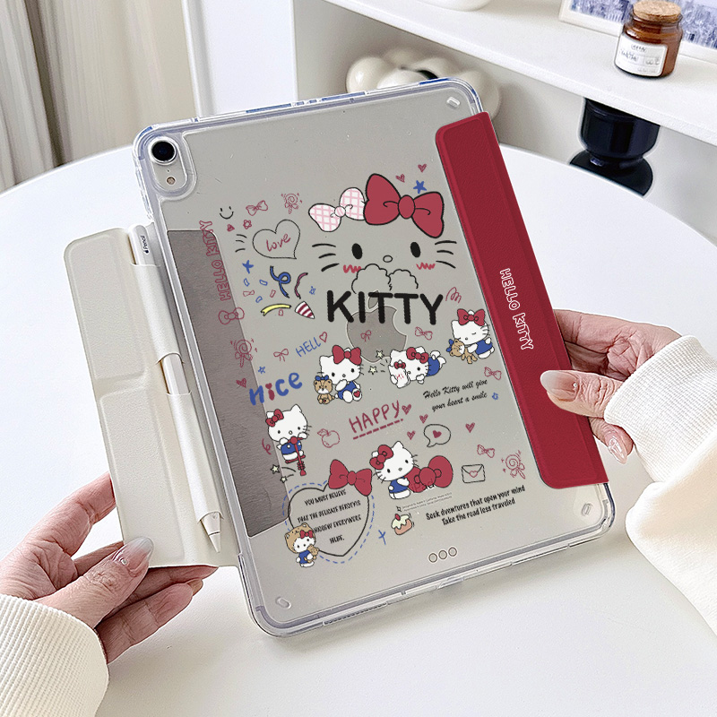 【3+y折x无笔槽可拆分】蝴蝶结猫咪苹果ipadair7保护套华为matepad11.5s小米平板6壳12.2第11代10.9少女pro13
