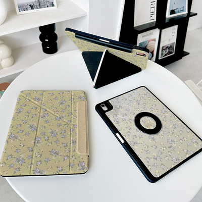 【Y折磁吸可拆分】华为matepad12.2透明ipadair7保护套小米平板8pro第11代一加oppo4防弯vivo2碎花iqoo3壳ins