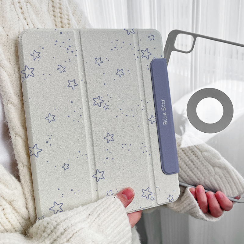 【圆环磁吸x可拆分】星星ipadair7保护套第11代透明适用华为matepadpro12.6小米平板6s防摔12.4壳5三折式10.8