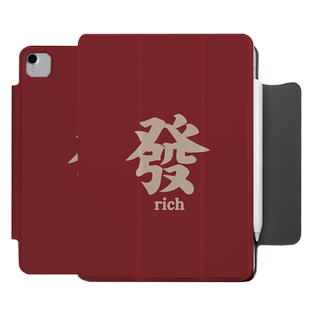 【圆环磁吸x发】红色适用苹果平板ipad保护套新年pro11双面夹2024新款air6第十代matepad11.5全包5/4软壳10.2