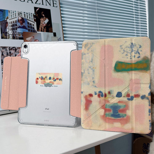 【3+y折x带笔槽】可分离苹果平板ipadair6保护套适用华为matepad11.5s小米13横竖mini7防摔pro11透明12艺术壳