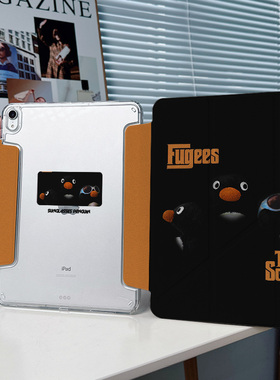 【3+y折x墨镜企鹅】带笔槽适用华为matepad11.5s小米平板7搭扣ipadair6保护套mini苹果pro11壳12.2寸黑色十代