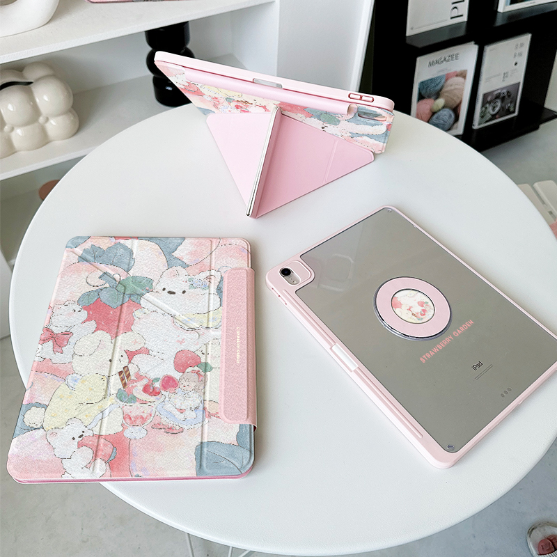 【3+Y折磁吸拆分】草莓园ipadair7保护套第11代pro适用华为matepad13.2小米平板8带笔槽oppo4透明防弯壳vivo2
