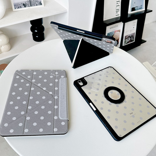 【3+Y折磁吸拆分】石灰色适用ipadair8保护套第11代oppo5波点vivo带笔槽13.2华为matepad11.5s壳小米平板8pro