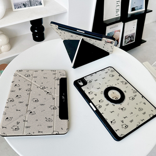 可爱猫咪适用华为平板matepad11.5s保护套ipadair6黑色12.2透明pro11防弯小米7硬壳12带笔槽 Y折x磁吸拆分