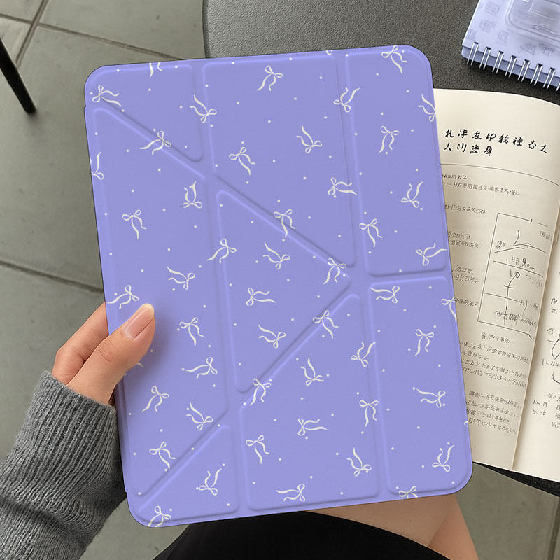 【3+y折百变搭扣】紫色适用小米平板8pro第11代ipadair7保护套oppo5蝴蝶结vivo4带笔槽华为matepad11.5s壳女6,3C数码配件,平板电脑保护套/壳,淘宝优惠券,粉丝福利购,淘宝优惠卷