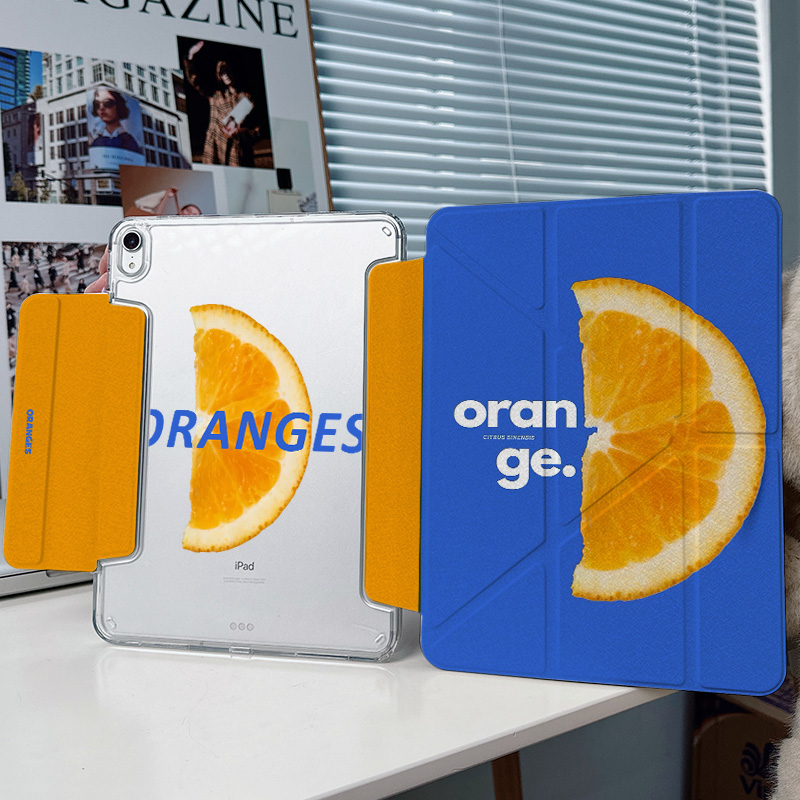 【3+y折x兼容笔套】橙子适用苹果ipadair7保护套第11代华为matepad11.5s透明小米平板6pro带笔槽壳vivo3pro13