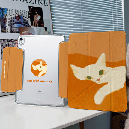 【3+y折x兼容笔套】带笔槽猫咪ipadair7保护套第11代艺术适用华为matepad11.5s透明6小米平板vivo防摔壳iqoo2