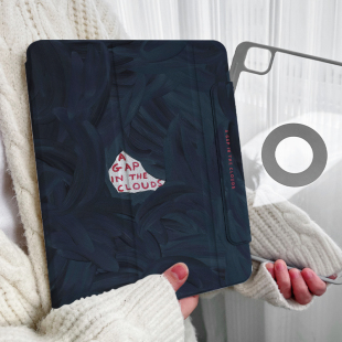 【圆环磁吸x冷淡ing风】蓝色ipadpro11保护套适用华为平板matepad11.5s透明air6防弯12苹果10壳2mini7双面夹4