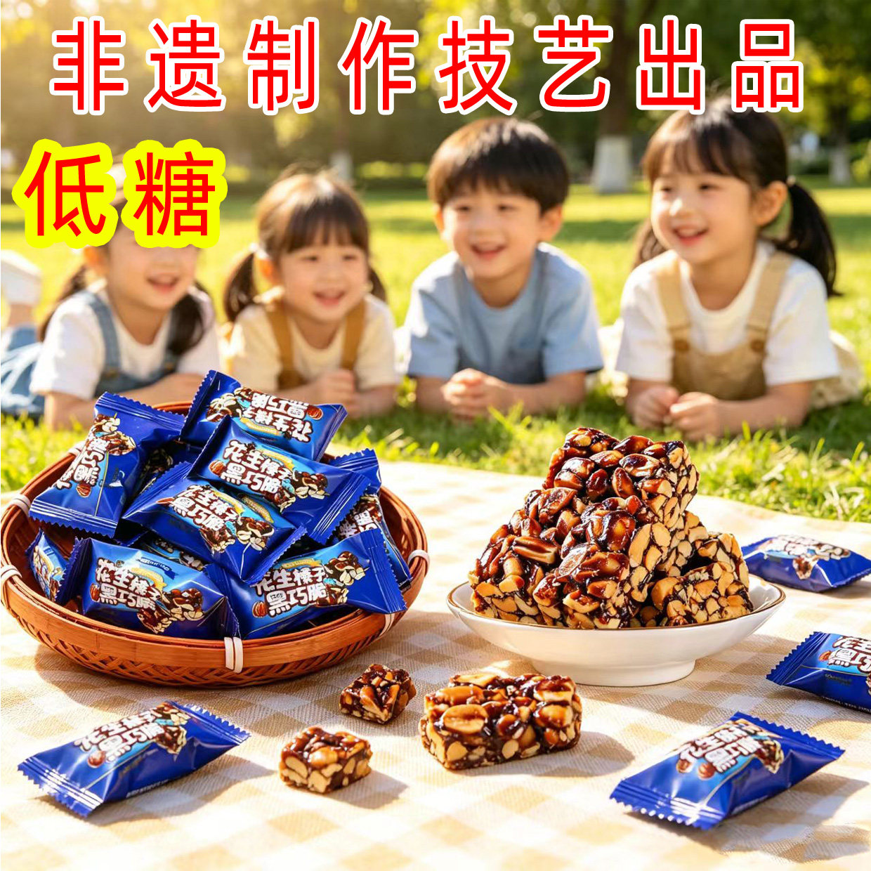 低糖花生榛子黑巧脆混合坚果订婚结婚喜糖花生酥糖零食年货坚果酥