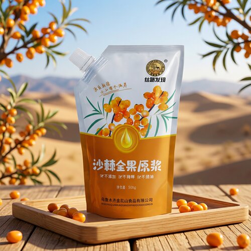新疆沙棘全果原浆鲜果鲜榨果汁