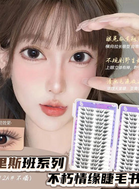 金郁美不朽情缘大容量小薄片单簇分段式假眼睫毛自然逼真浓密款