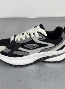 NDU男休闲鞋2026新款复古跑鞋百搭软底黑灰运动鞋男鞋子