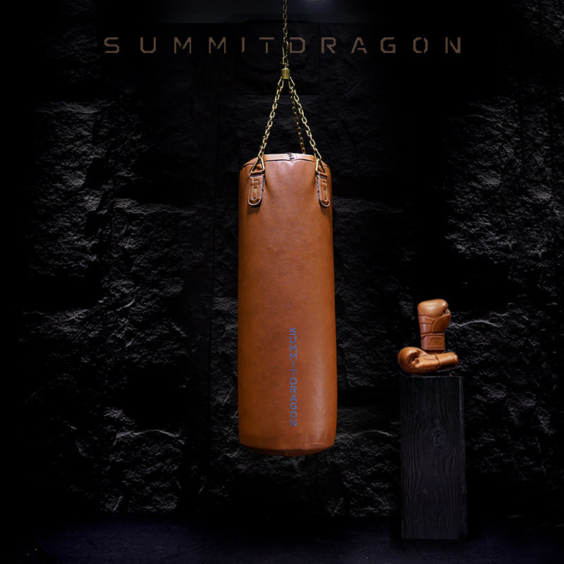 SUMMITDRAGON复古超纤拳击沙袋家用会所尊享格斗训练吊式实心沙包