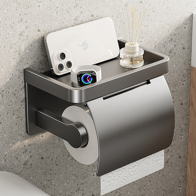 卫生间厕纸盒免打孔卷纸架壁挂式厕所防水纸巾盒放卫生纸置物架子