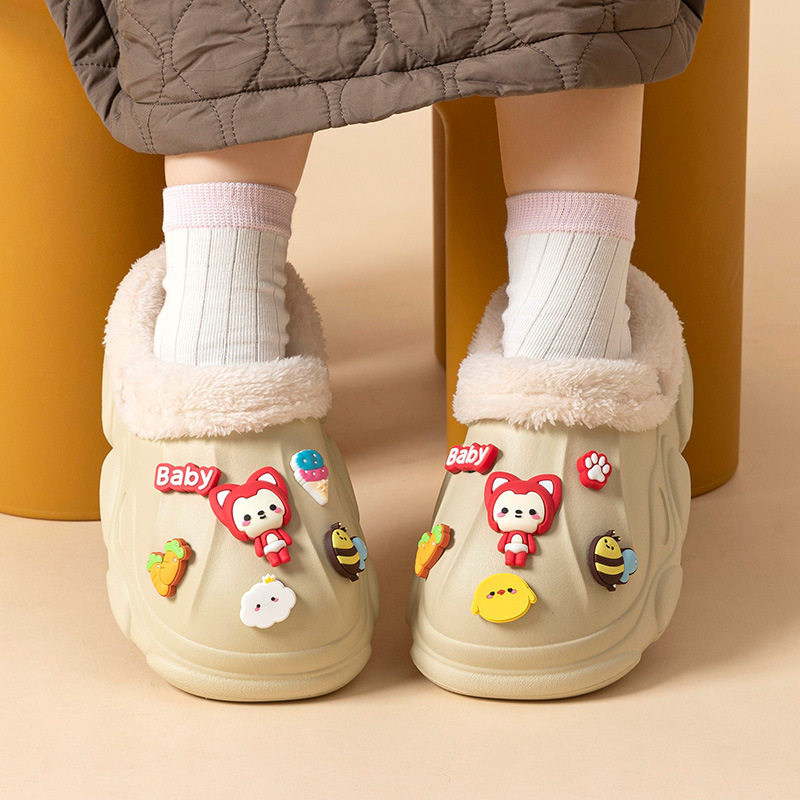 防水加绒月子鞋 阿狸DIY洞洞鞋