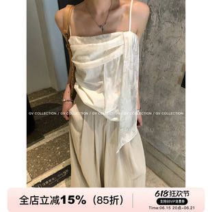 GV大白哥 流光幻影 呼吸感飘带设计感不规则吊带上衣百搭夏季新款
