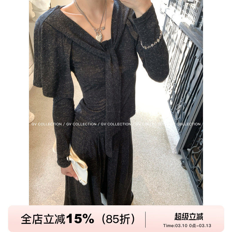 GV大白哥 私服买手 披肩假两件上衣阔腿裤套装春季新款百搭气质女 - GV Collection大白哥