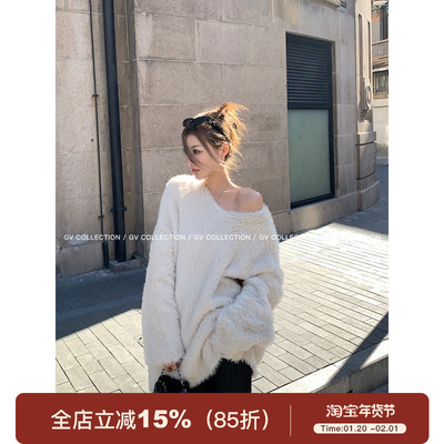 绒糯糯棉花糖毛茸茸大毛衣