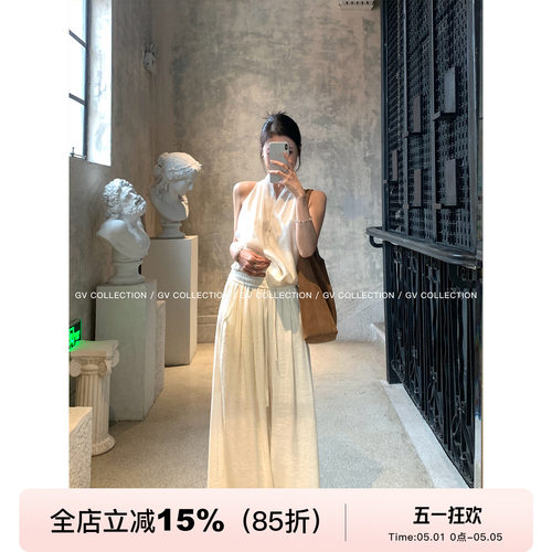 棉麻舒适直筒直筒休闲裤