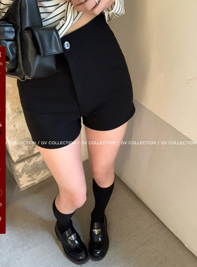 服帖包臀不走光弹力高腰短裤
