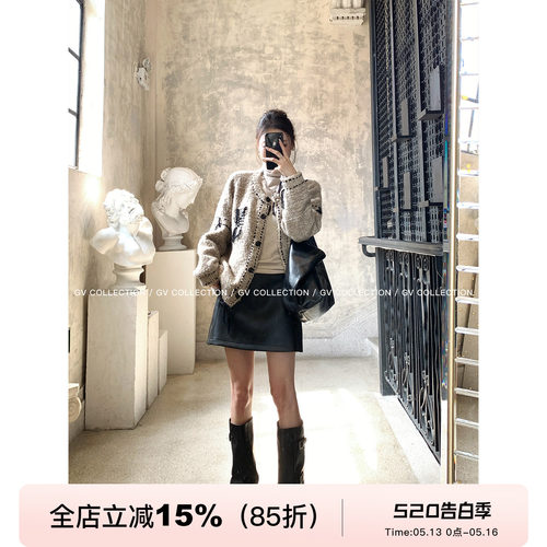 肌理腔调软糯A字皮质pu半身裙