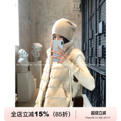 GV大白哥静奢柔光 立体渐变皮毛一体环保皮草马甲秋冬上衣女保暖