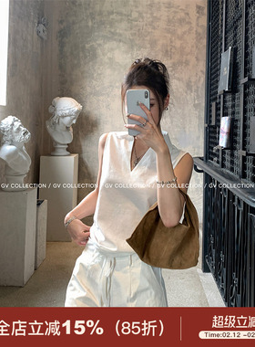 GV大白哥 Oldmoney极简 亚麻抽绳万搭短裤设计感遮肉裤子女夏新款