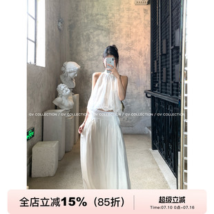 GV大白哥 丝滑凉凉裤 空气裸感轻薄款腰花苞收脚阔腿裤夏季裤子女
