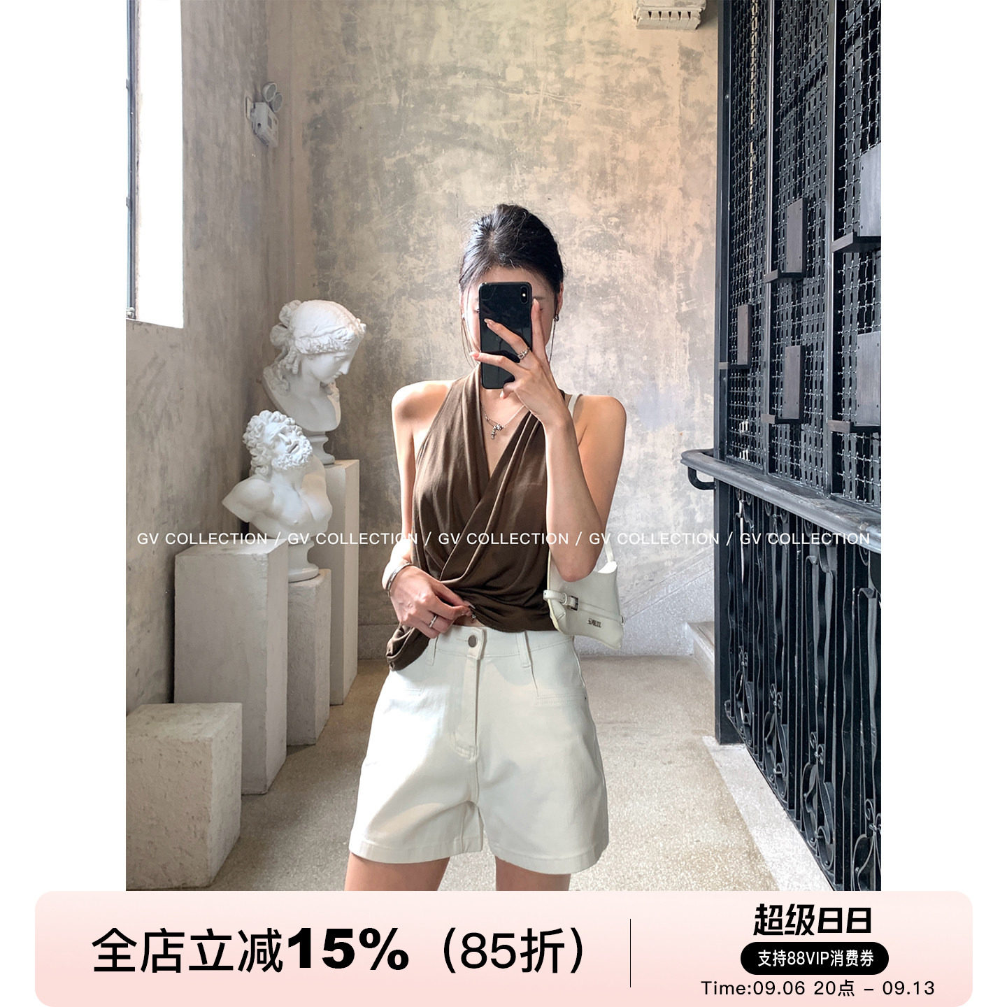 弹力直筒百搭三分牛仔短裤图片