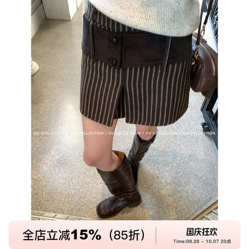 磨毛半身裙防走光裙裤
