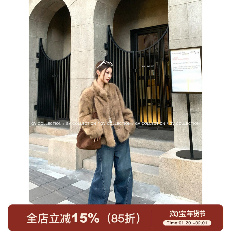 GV大白哥 野生中古 渐变银狐环保狐狸毛外套秋季新款上衣女,女装/女士精品,短外套,淘宝优惠券,粉丝福利购,淘宝优惠卷