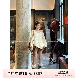 GV大白哥 淡人廓形 细闪亮片镂空松弛感毛衣上衣2026秋季新款女