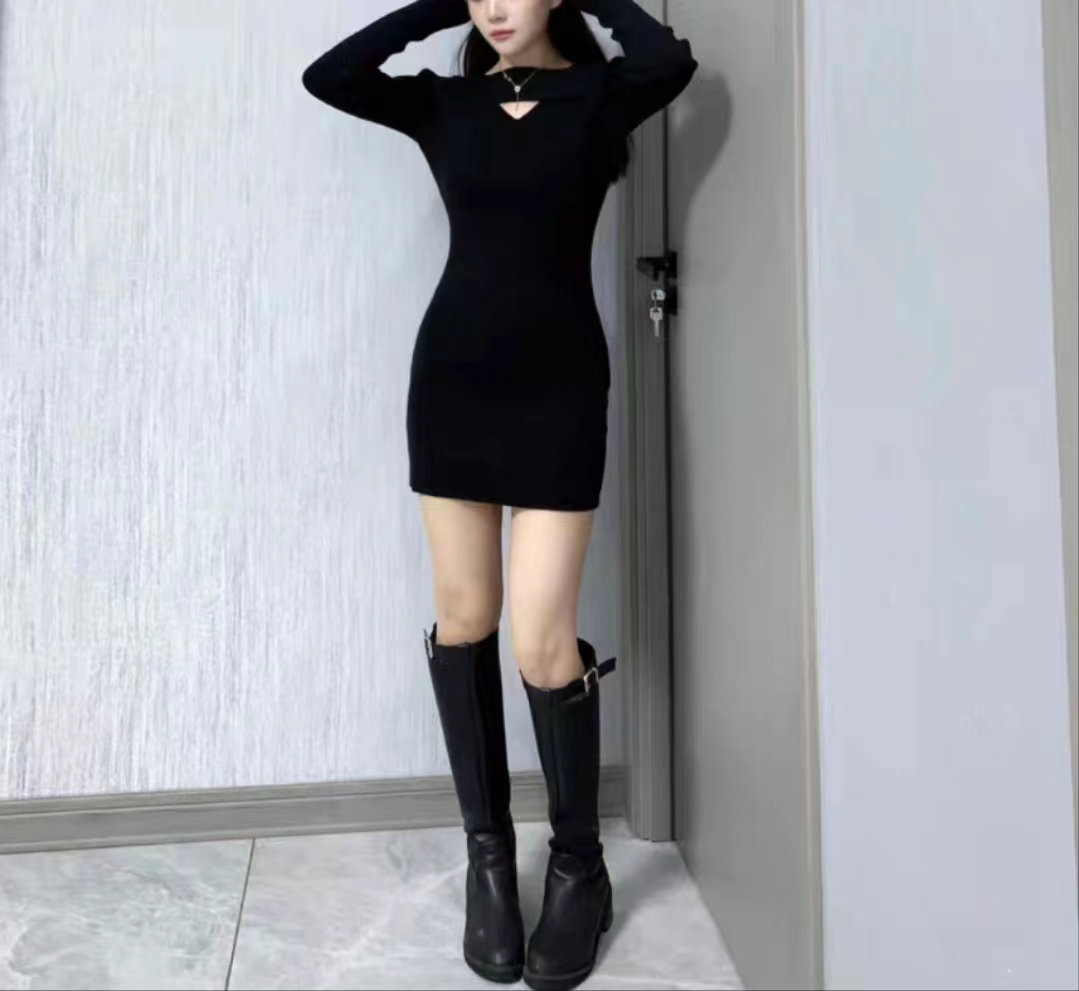 长袖街头薄款纯色女性弹力