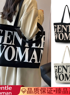 泰国曼谷GentleWoman女士大容量印花字母通勤手提单肩托特腋下包