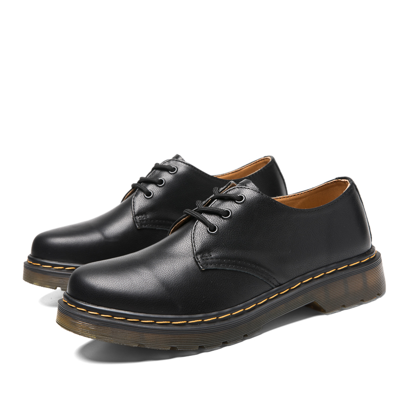 thumbnail for Dr Martin boots men and women 1461 low-cut shoes 3 holes British style leather shoes Korean round head wild couple shoes tide