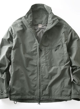 米西春秋简约轻量薄款立领夹克男士户外水洗防风速干宽松冲锋衣