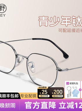 拓野钨钛多边形眼镜框超轻显白方圆框学院风男防蓝光近视女125201