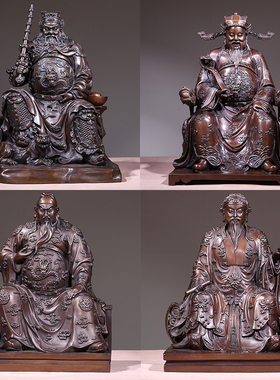 佛香天逸财神爷佛像家用铜摆件文武财神关公范蠡开业办公室店铺