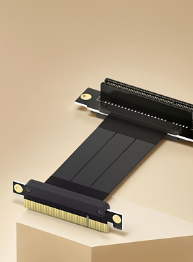 PCI-E 台式机8X延长线支持网卡阵列卡pcie3.0 8X转接线98PIN 90度